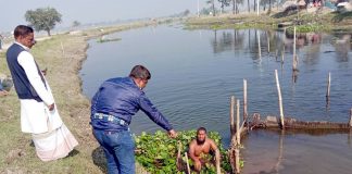 তালায় তেয়াশিয়া নদীর অবৈধ সকল নেট-পাটা অপসারণ শুরু