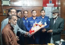 ঝিকরগাছা থানার ওসি নুর মোহাম্মদ গাজীর বিদায় সংবর্ধনা