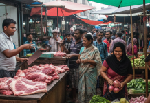 চড়া দামে বিক্রি গরুর মাংস, কমেছে সবজি পেঁয়াজ ও মুরগির দাম