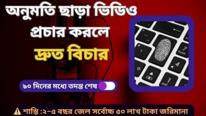 অনুমতি ছাড়া ভিডিও প্রচার
