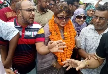 সংরক্ষিত নারী আসনের এমপি সাবিরা সুলতানা মুন্নিকে নেতাকর্মীদের সংবর্ধনা