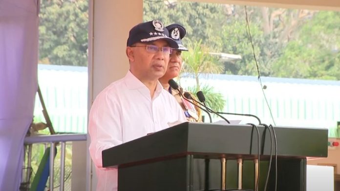 Prime Minister Tarique Rahman speaking at Police Week 2026 in Rajarbagh Police Lines