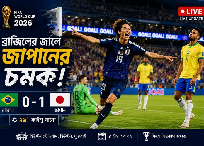 ব্রাজিলের জালে জাপানের চমক