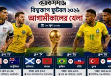 বিশ্বকাপ ফুটবল : আগামীকালের ফিকশ্চার বিশ্বকাপ ফুটবল : আগামীকালের ফিকশ্চার