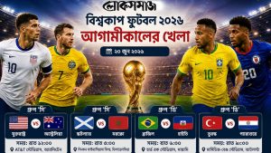 বিশ্বকাপ ফুটবল : আগামীকালের ফিকশ্চার