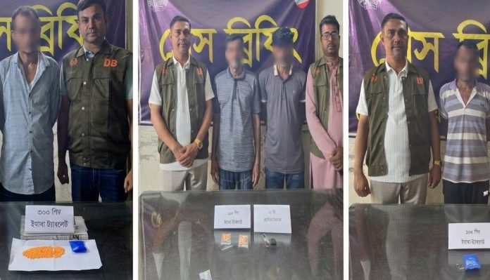 যশোরের চার উপজেলায় একদিনে ৭০০ পিস ইয়াবা উদ্ধার