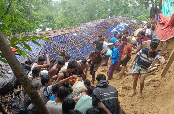 উখিয়ায় রোহিঙ্গা ক্যাম্প-৫-এ পাহাড়ধস