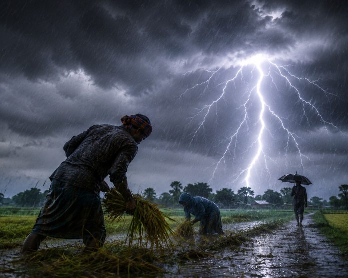 ঝিকরগাছায় বজ্রপাতে কৃষকের মৃত্যু