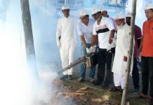 যশোরে ডেঙ্গু রুখতে মাঠে নগর বিএনপি: ৬ নম্বর ওয়ার্ডে পরিচ্ছন্নতা অভিযান ও স্প্রে কার্যক্রম