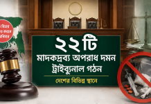 মাদক মামলার দ্রুত বিচারে দেশজুড়ে ২২ ট্রাইব্যুনাল গঠন, যশোরেও একটি মাদক মামলার দ্রুত বিচারে দেশজুড়ে ২২ ট্রাইব্যুনাল