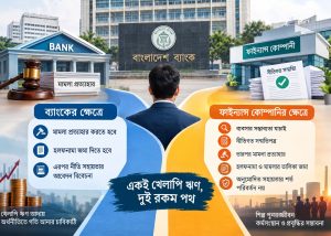 একই খেলাপি ঋণ, নীতি সহায়তায় ব্যাংক ও ফাইন্যান্স কোম্পানির ভিন্ন নিয়ম