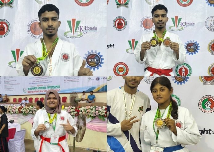 যশোরের কারাতেকাদের ৪ পদক, স্বর্ণ জিতলেন তাহমিদ আরোশ